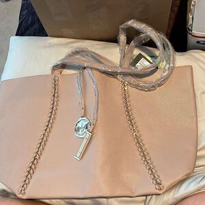 NWT Badgley Mischka Light Beige Tote
